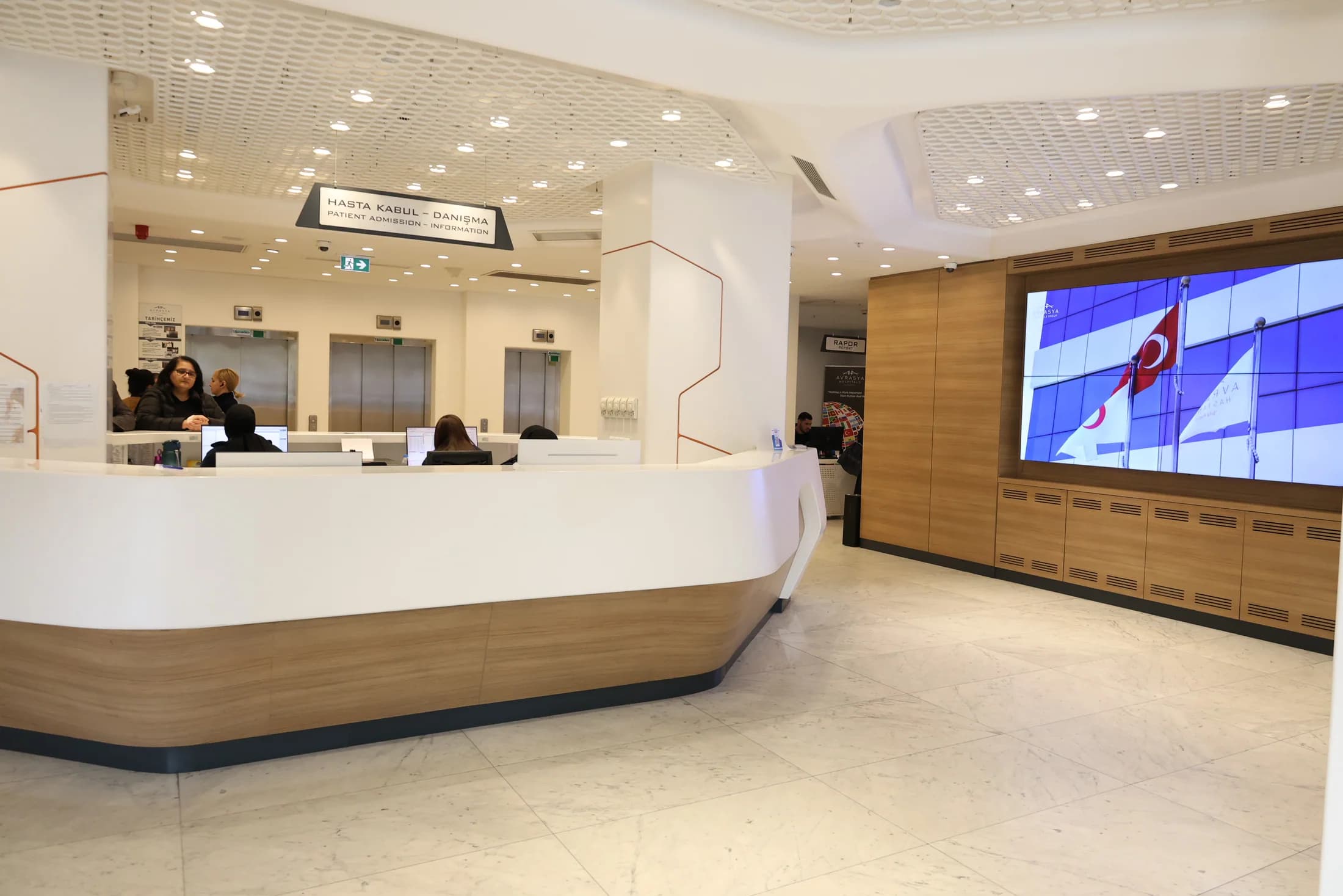 Espace d'admission de l'hôpital partenaire Avrasya