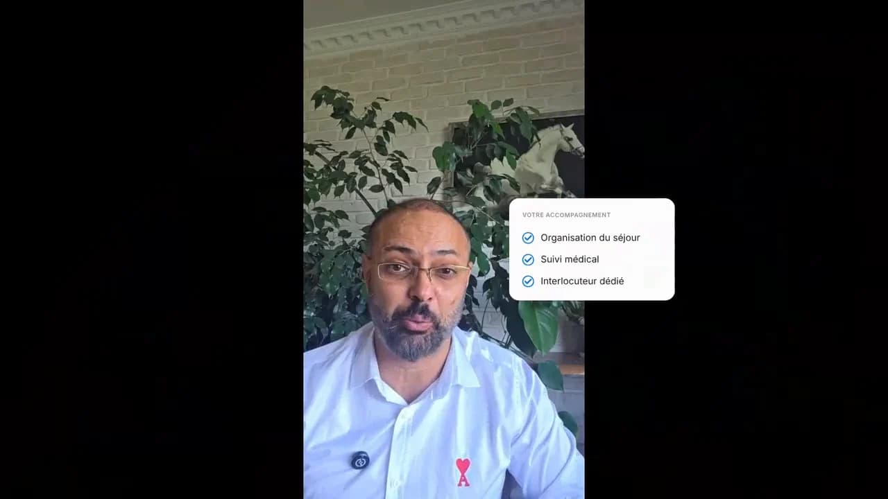 Klinikte çekilen videodan sabit görüntü: kamera karşısındaki hekim.